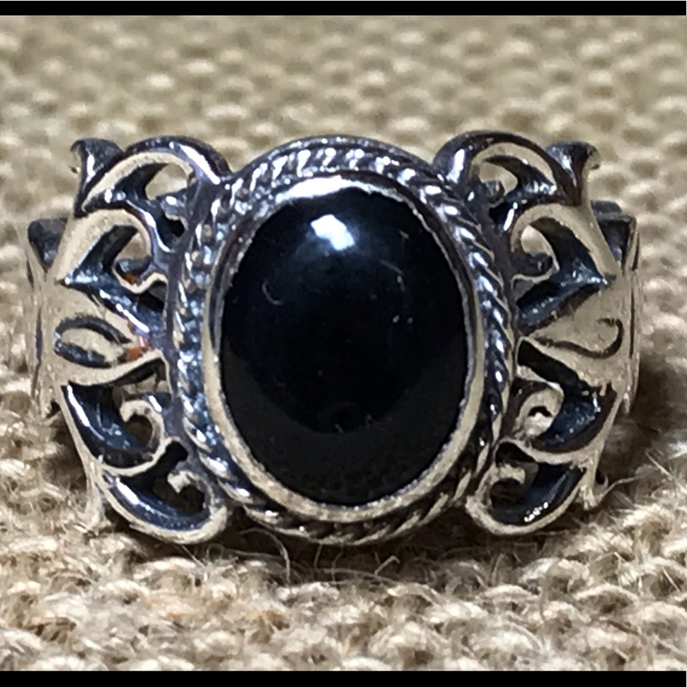 Black Onyx Sterling Silver Ring